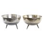 Centre de Table DKD Home Decor 31 x 31 x 19,5 cm Argenté Doré Moderne 