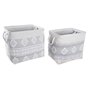 Set de basket DKD Home Decor Gris Coton (45 x 35 x 40 cm) (2 Pièces)