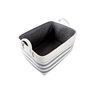 Set de basket DKD Home Decor Rayures Gris Coton (40 x 30 x 23 cm) (2 P