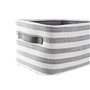 Set de basket DKD Home Decor Gris Rayures Coton (42 x 32 x 25 cm) (3 P