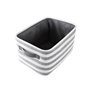 Set de basket DKD Home Decor Gris Rayures Coton (42 x 32 x 25 cm) (3 P