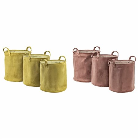 Set de basket DKD Home Decor Polyester 38 x 38 x 40 cm (2 Unités)