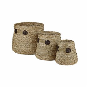 Set de basket DKD Home Decor Herbier marin (30 x 30 x 28 cm)