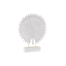 Figurine Décorative DKD Home Decor 36 x 7 x 46 cm Blanc Tropical Feuil