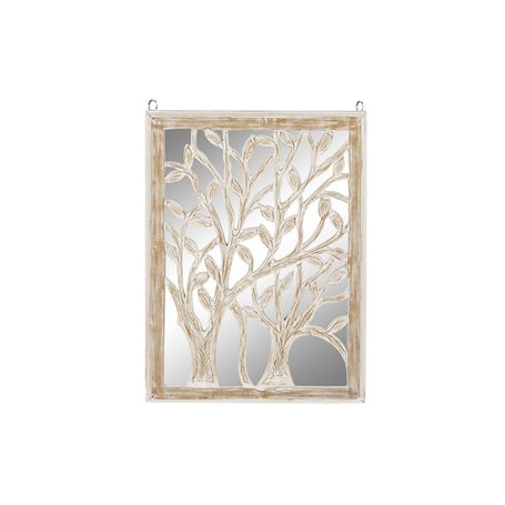 Décoration murale DKD Home Decor Miroir Arbre Blanc Bois MDF (45 x 2,5