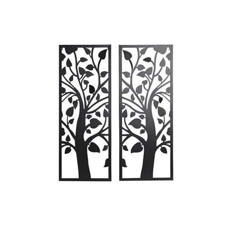 Décoration murale DKD Home Decor (2 Pièces) Arbre Métal Shabby Chic (3