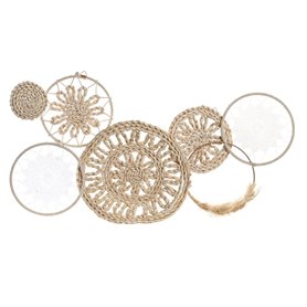 Décoration murale DKD Home Decor 79 X 7 X 41,5 CM Naturel Blanc Boho