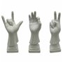 Figurine Décorative DKD Home Decor Blanc Main 7 x 7 x 25 cm (3 Unités)