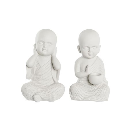 Figurine Décorative DKD Home Decor 25,5 x 19 x 39 cm Blanc Moine Orien