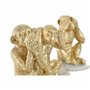 Figurine Décorative DKD Home Decor Blanc Doré Tropical Singes 10,5 x 1