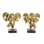 Figurine Décorative DKD Home Decor 19 x 14 x 20,5 cm Eléphant Noir Dor