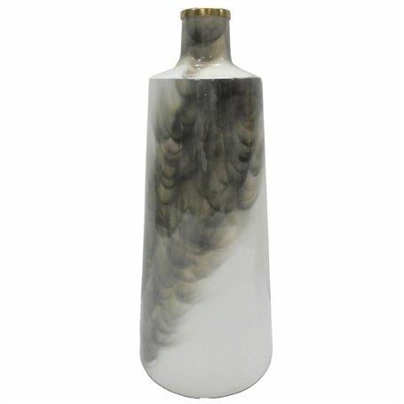 Vase DKD Home Decor Métal Bicolore Fer Moderne (19 x 19 x 46 cm)