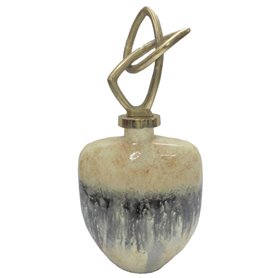 Vase DKD Home Decor Verre Aluminium Bicolore Moderne (28 x 14 x 48 cm)