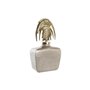 Vase DKD Home Decor Verre Beige Doré Aluminium (28 x 11 x 45 cm)