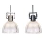 Suspension DKD Home Decor Noir Argenté Métal Verre 25,4 x 25,4 x 35,5 