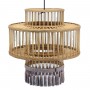 Suspension DKD Home Decor Marron Beige 50 W Frange Urbaine 220 V 45 x 