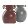 Vase DKD Home Decor 14 x 13 x 24 cm Gris Métal Terre cuite (2 Unités)