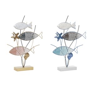 Figurine Décorative DKD Home Decor 39,5 x 8 x 55,5 cm Bleu Corail Mult