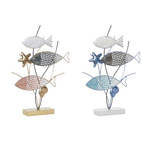 Figurine Décorative DKD Home Decor 39,5 x 8 x 55,5 cm Bleu Corail Mult