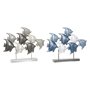 Figurine Décorative DKD Home Decor 56 x 8,3 x 46 cm Bleu Turquoise Bla