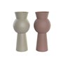 Vase DKD Home Decor Beige Rose Fer 17 x 17 x 40,5 cm (2 Unités)