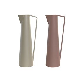 Vase DKD Home Decor Beige Rose Fer 12 x 10 x 35 cm (2 Unités)