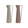 Vase DKD Home Decor Beige Rose Fer 12 x 10 x 35 cm (2 Unités)