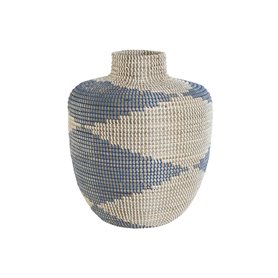 Vase DKD Home Decor Bleu Naturel méditerranéen 40 x 40 x 48 cm