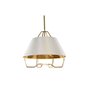 Suspension DKD Home Decor Blanc Doré PVC Métal 50 W 38 x 38 x 32 cm