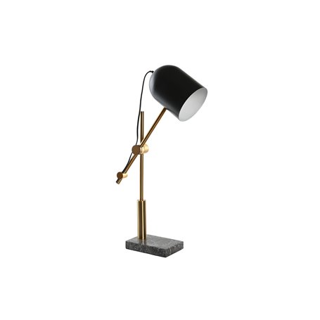 Lampe de bureau DKD Home Decor Noir Gris Doré Métal 220 V 60 W 45 x 45