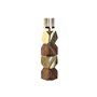 Bougeoir DKD Home Decor Marron Doré Aluminium Verre Bois de manguier 1