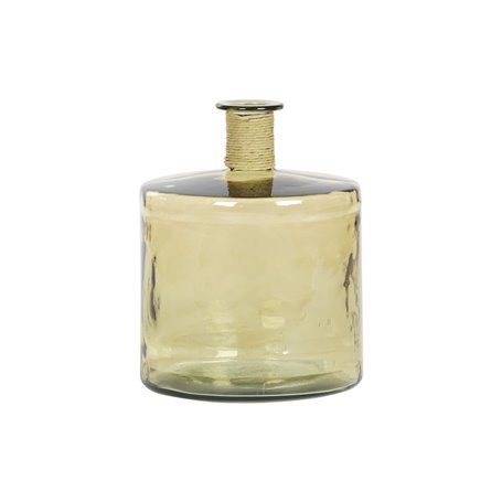 Vase DKD Home Decor Ambre Corde Verre trempé 35 x 35 x 45 cm