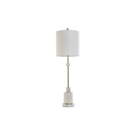 Lampe de bureau DKD Home Decor Blanc Doré Métal Marbre 50 W 220 V 25 x