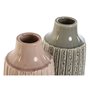 Vase Home ESPRIT Gris Rose Porcelaine 15 x 15 x 31 cm (2 Unités)