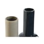 Vase Home ESPRIT Bleu Gris clair Porcelaine 16 x 16 x 43 cm (2 Unités)