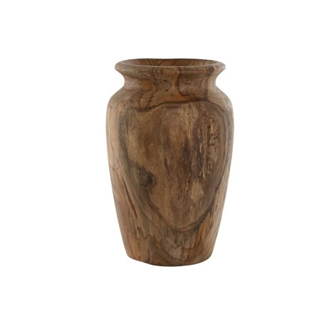 Vase Home ESPRIT Naturel Brun foncé Teck 25 x 25 x 40 cm