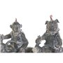 Figurine Décorative Home ESPRIT Gris foncé Motard 24 x 15 x 29 cm (2 U