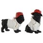 Figurine Décorative Home ESPRIT Blanc Noir Rouge Chien 25 x 12 x 21 cm