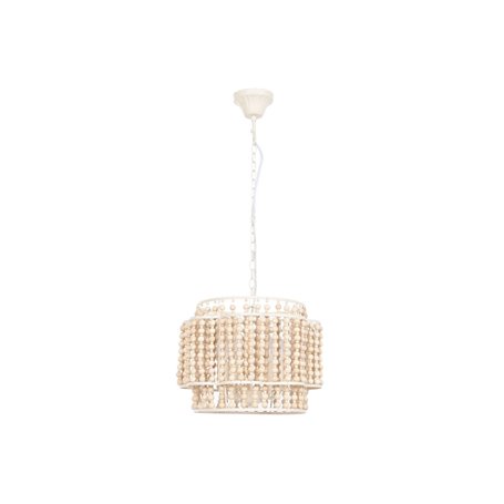 Suspension Home ESPRIT Blanc Marron Clair Bois Métal 25 W 38 x 38 x 29