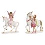 Figurine Décorative Home ESPRIT Blanc Rose 16 x 7 x 19 cm (2 Unités)