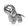 Support de porte Versa Argenté Eléphant Textile 16 x 29 x 25 cm
