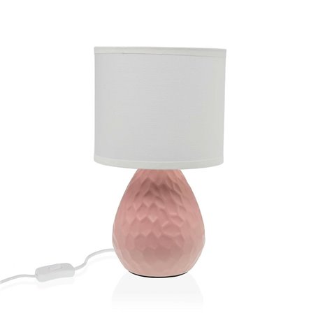 Lampe de bureau Versa Rose Blanc Céramique 40 W 15,5 x 27,5 cm