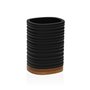 Support pour brosses à dents Versa Noir Résine Bambou 7,6 x 10,6 x 6,7