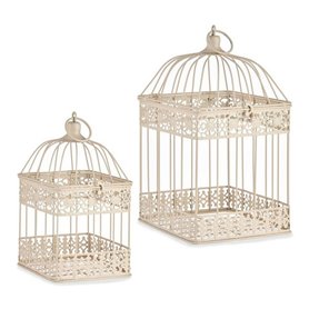 Cage 80954 Carré Métal Crème (18 x 35,5 x 18 cm) (2 pcs)