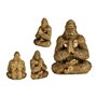 Figurine Décorative Gorille Yoga Doré 16 x 27,5 x 22 cm