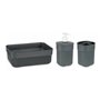 Ensemble de Bain Anthracite Plastique (3 pcs)