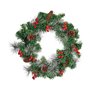 Couronne de Noël Fruits rouges Marron Rouge Vert 38 x 14 x 38 cm