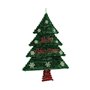 Décoration Sapin de Noël 44 x 58,8 x 7 cm Rouge Argenté Vert Plastique