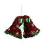 Décorations de Noël Cloches 13,5 x 10 x 21 cm Rouge Blanc Vert