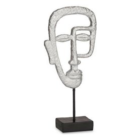 Figurine Décorative Visage Argenté Polyrésine (19,5 x 38 x 10,5 cm)